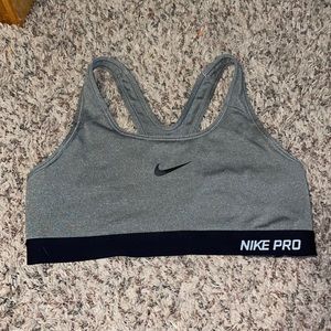 Gray Nike Sports Bra